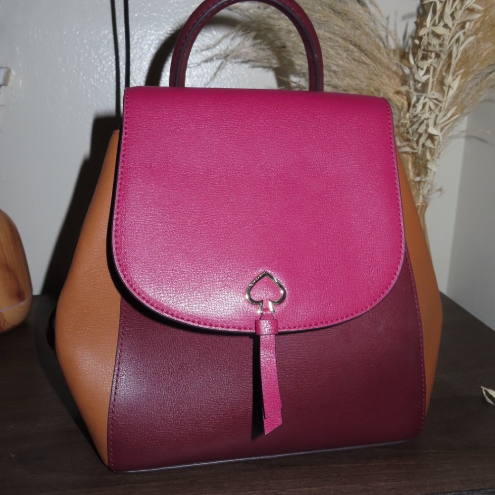 Kate Spade Pink and Brown Backpack
